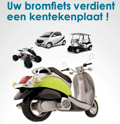 Elke bromfiets moet voortaan een kentekenplaat hebben